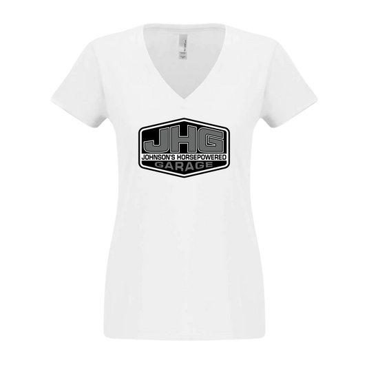 JHG Monochrome Logo V-Neck T-Shirt