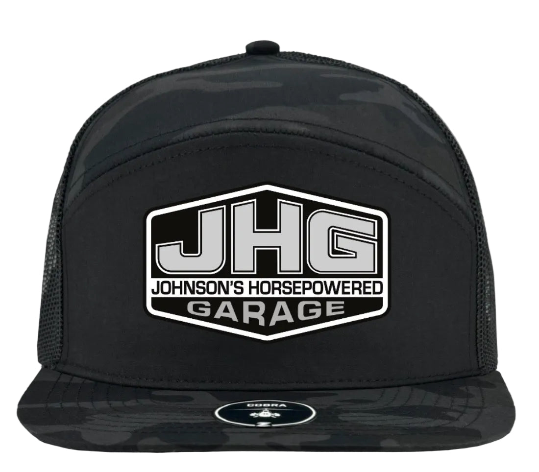 Dry Fit / Mesh Back / Black Camo / Grey Logo