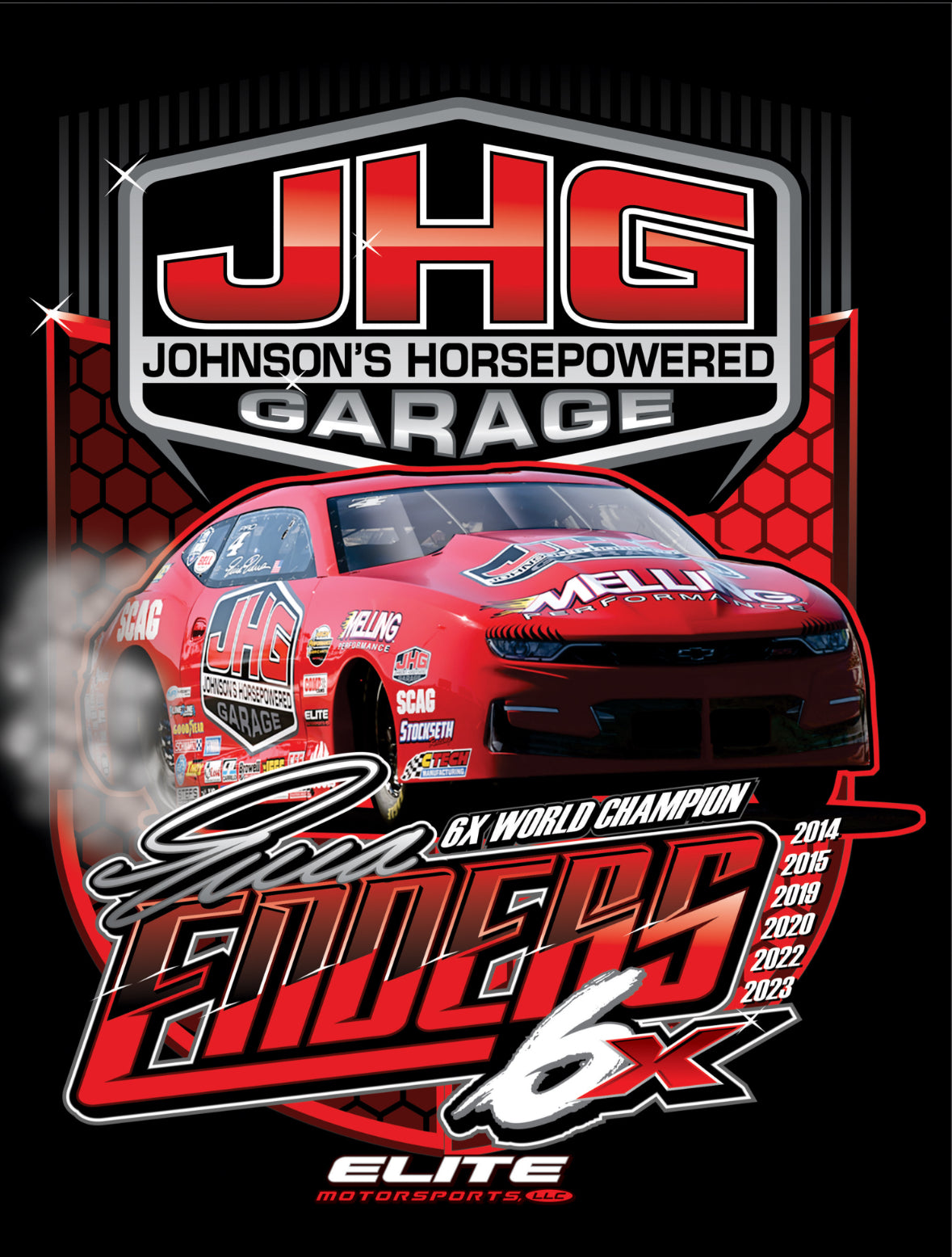 JHG Red Shield/Erica Enders Pro Stock  T-Shirt