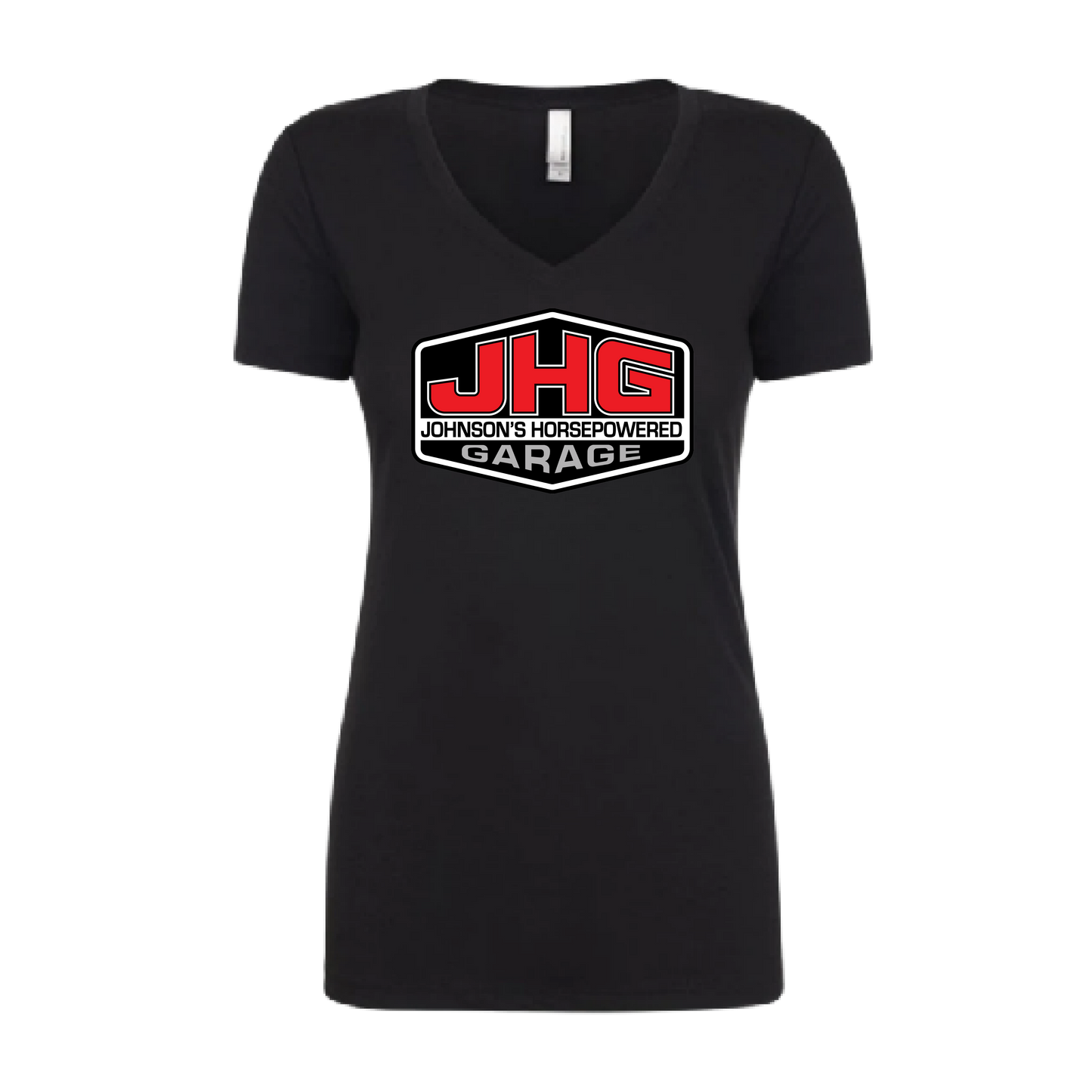 JHG Red Logo V-Neck T-Shirt
